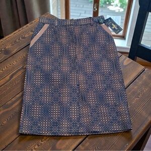 Fendi Brown Vintage black and copper skirt SZ8 NWT